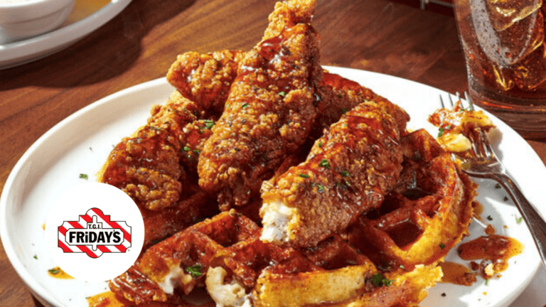 TGI Fridays Offers New Mac & Cheese Waffle With Hot Honey Chicken for Taste Test