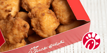 Chick-fil-A’s Little Blue Menu concept adds pizza topped with the chain's nuggets