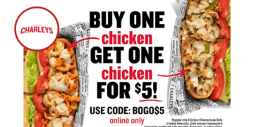 Get a Chicken Cheesesteak for $5 with Charleys' 2-for-1 Deal Until April 8