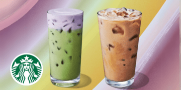 Starbucks Introduces Fresh Iced Lavender Cream Oatmilk Matcha and Iced Lavender Oatmilk Latte