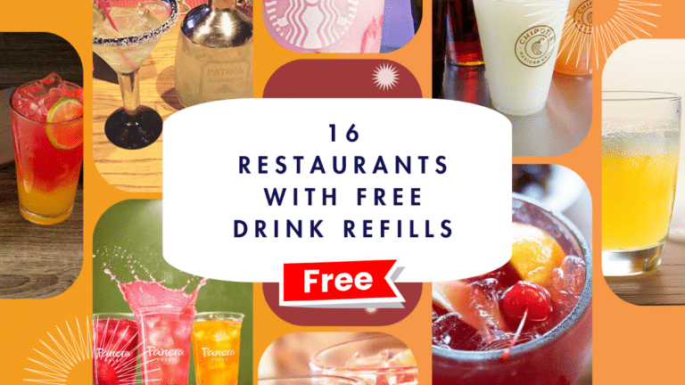 16 Restaurants with Free Drink Refills