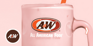 A&W's Fresh Double Cheeseburger and Strawberry Watermelon Drink