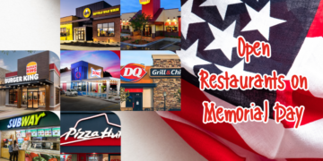 Open Restaurants to Eat Out on Memorial Day 2024
