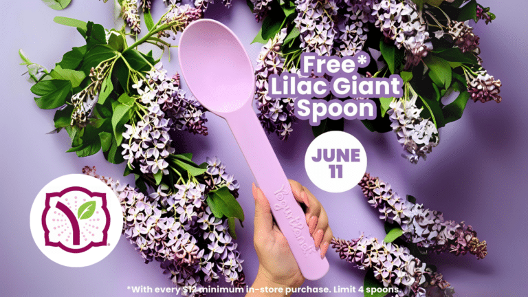 Today Only: Get Yogurtland’s Giant Lilac Spoon For Free