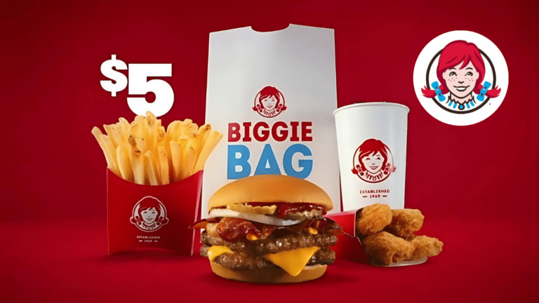 Wendy’s App Exclusive: Get an Exclusive Freebie With a $5 Biggie Bag