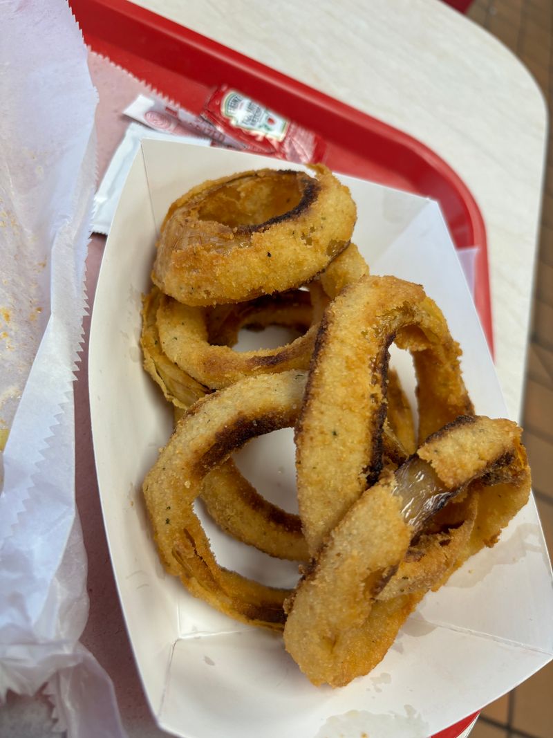 Crispy Onion Rings And Fries