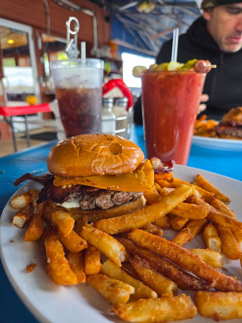 Burger And Beer By The Water