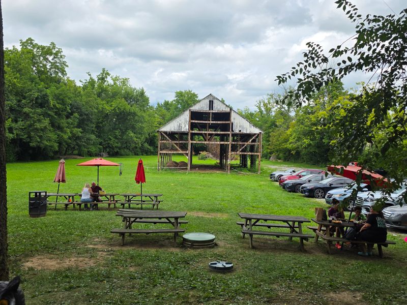 Outdoor Seating Among Horse Farms