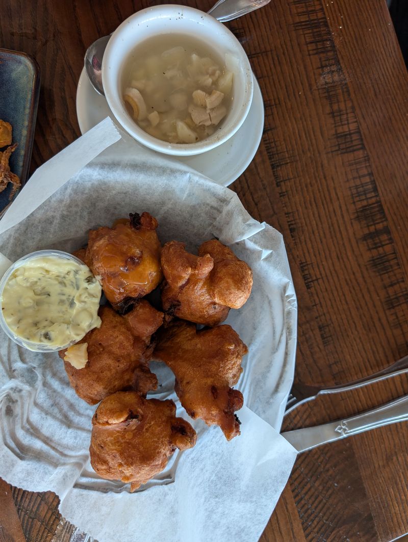 Clam Cakes Fresh From The Fryer