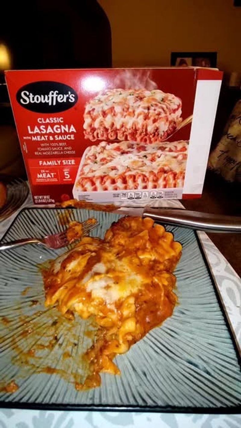 12 Frozen Aisle Dinners People Quietly Prefer Over Cooking From Scratch 3 Stouffer's Lasagna with Meat & Sauce