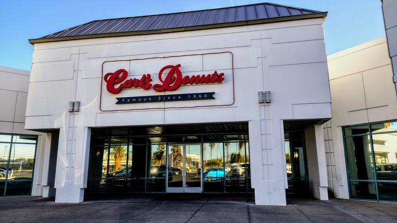 19 Small-Town Coffee-and-Donut Counters Across America That Still Open Before Sunrise 6 Carl's Donuts - Las Vegas, Nevada