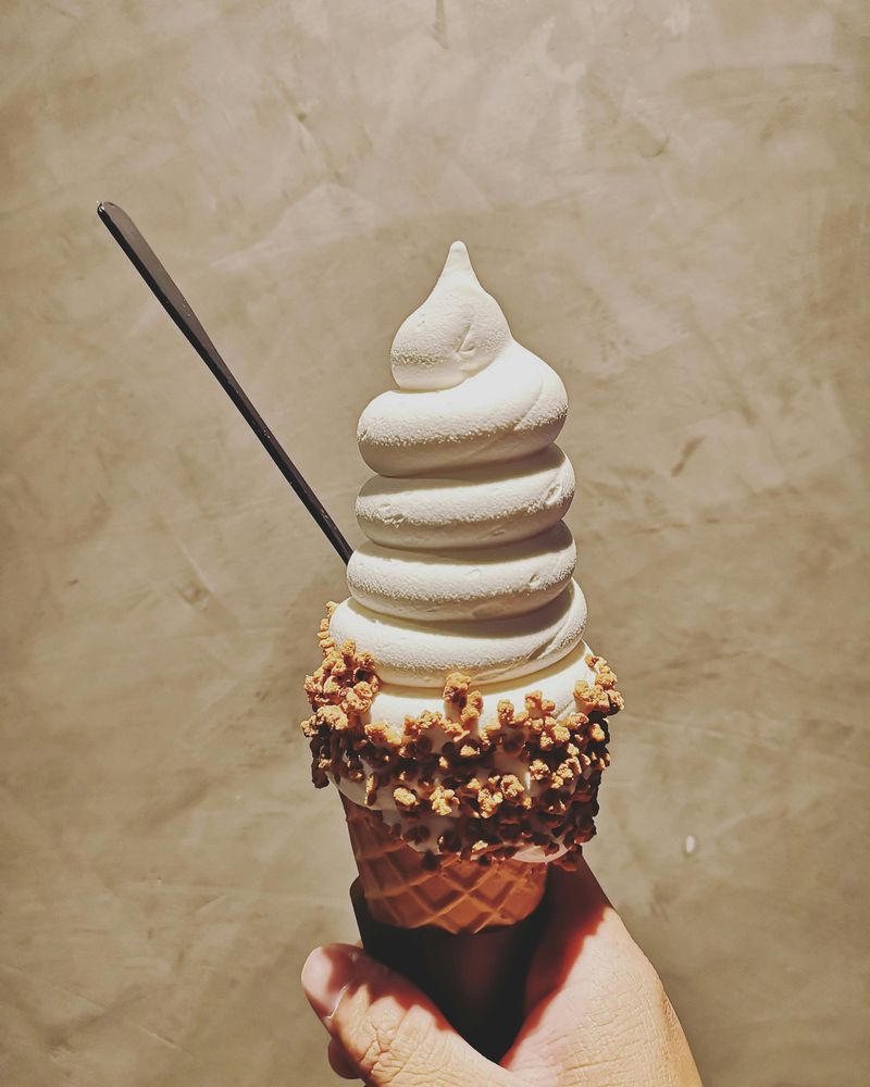 Soft-serve vanilla cone