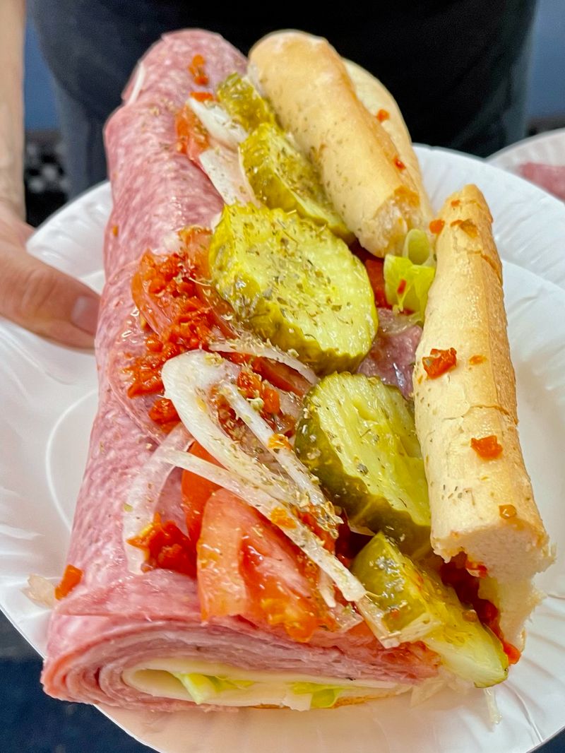This New Jersey Boardwalk Deli Counter Stacks Two-Foot Italian Subs So Packed With Meat People Plan Atlantic City Trips Around Them 8 Two-Foot Spectacle at the Counter