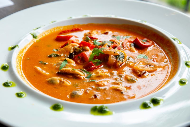 Spicy Mediterranean Seafood Soup