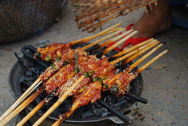 Nem Nuong Skewers (grilled pork skewers)