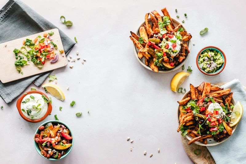 Loaded Sweet Potato Fries with Toppings