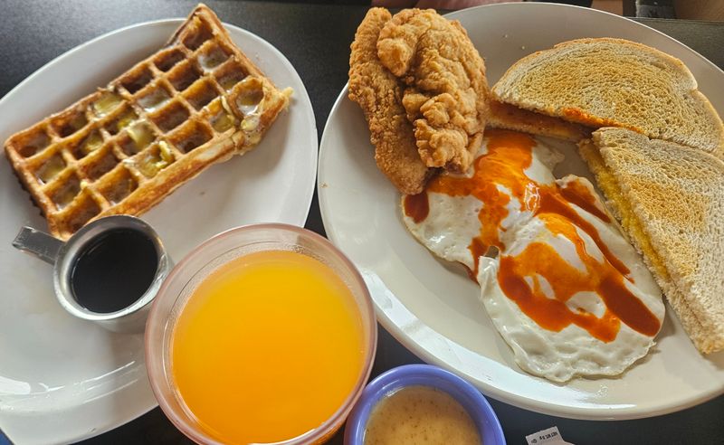 Belgian Waffle with Strawberries