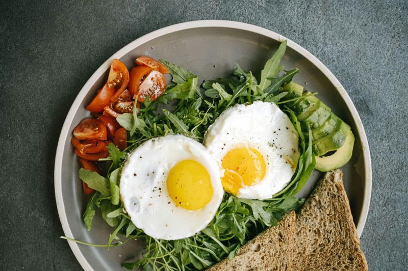 Fried eggs plate