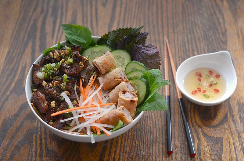 Light but Full of Flavor - 15 Vietnamese Dishes Perfect for Hot Summer Days 8 Bun Thit Nuong (grilled pork with vermicelli)