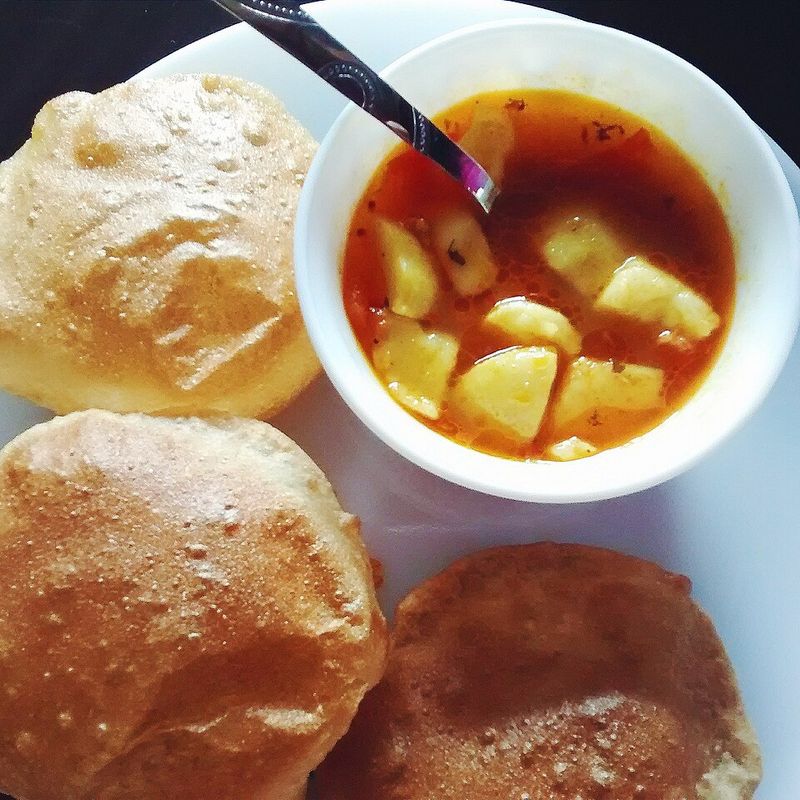 22 Indian Dishes Perfect for People Who Think They Hate Spicy Food 26 Poori with Potato Curry