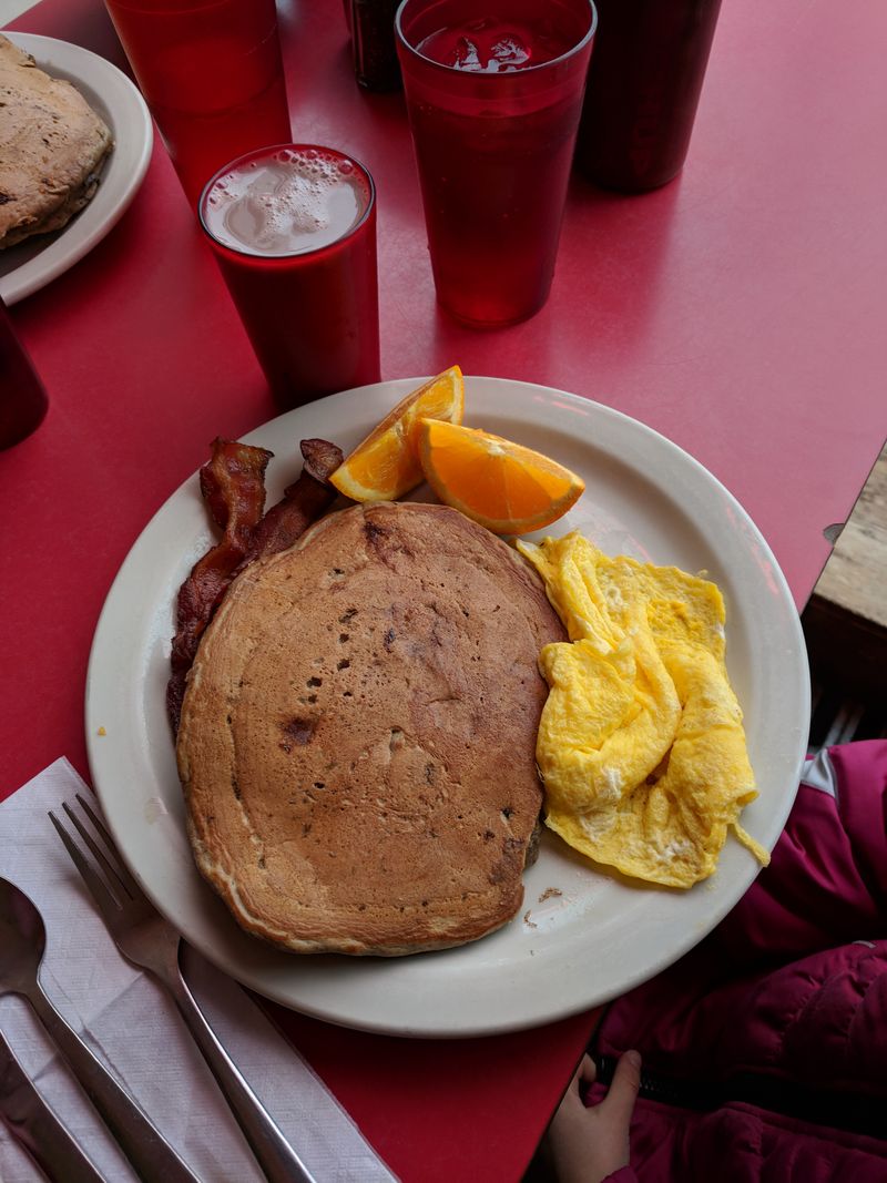 This Wisconsin Game-Day Diner Serves Scramblers And Pancakes So Big Locals Skip Lunch After Breakfast 12 Blueberry and Chocolate Chip Bliss