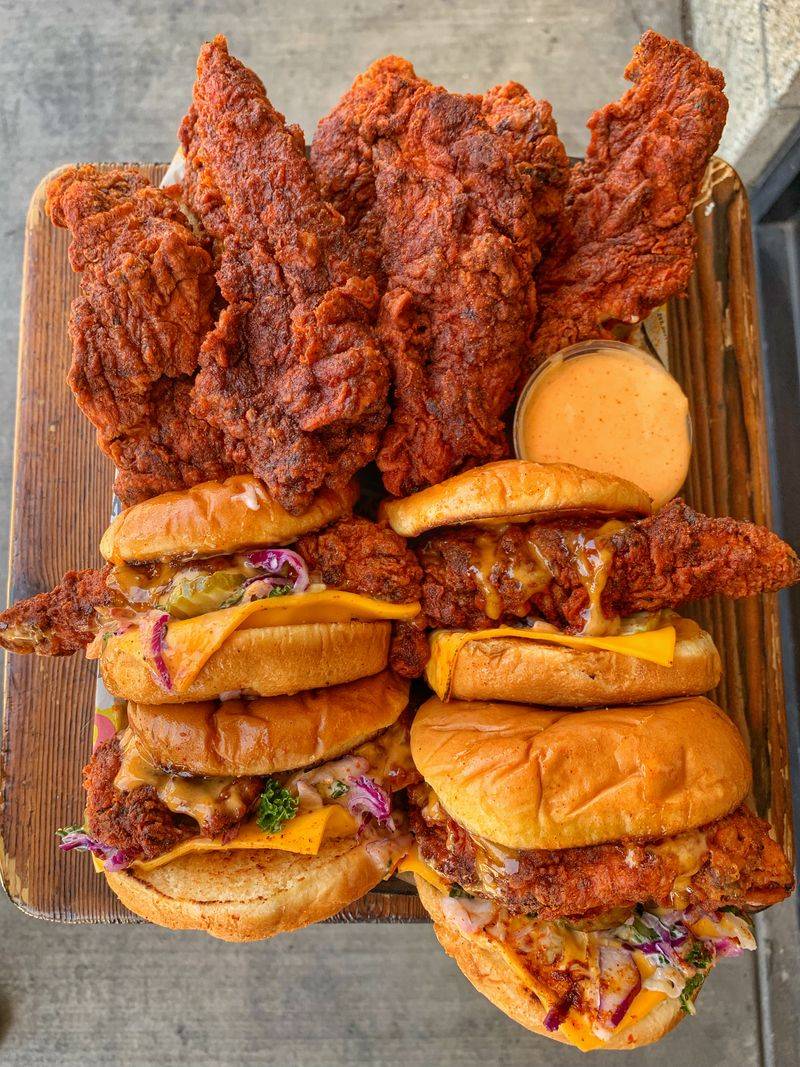I Drove Across America to Taste 19 Fried Chicken Sandwiches, and 5 Had the Perfect Crunch 11 Dave's Hot Chicken - Northridge, California