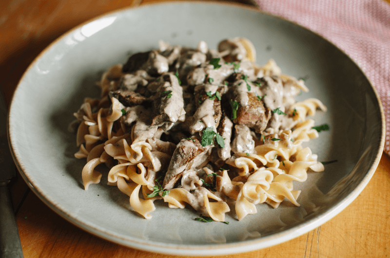 Beef stroganoff