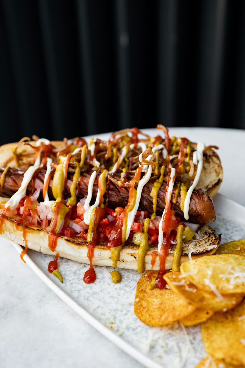 Hot Dog with Toppings