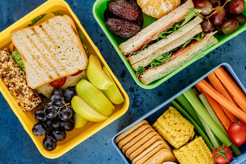Packed lunch boxes