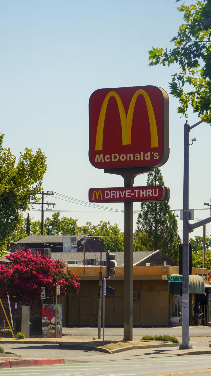 Roadside fast food sign