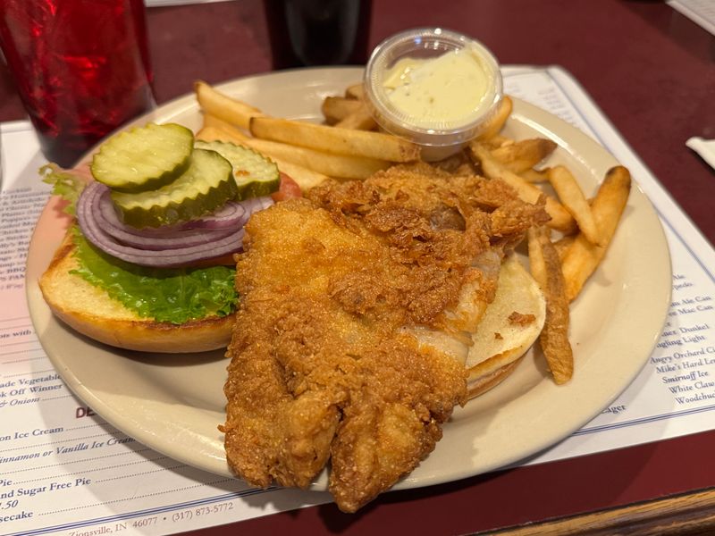 15 Indiana Tenderloin Counters Where The Sandwiches Hang Over The Bun Like A Dare 19 The Friendly Tavern - Zionsville, Indiana