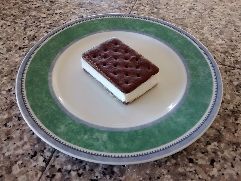 Frozen ice cream sandwiches