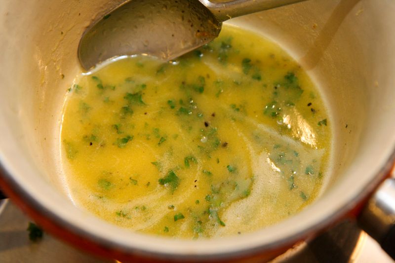 Garlic herb butter sauce