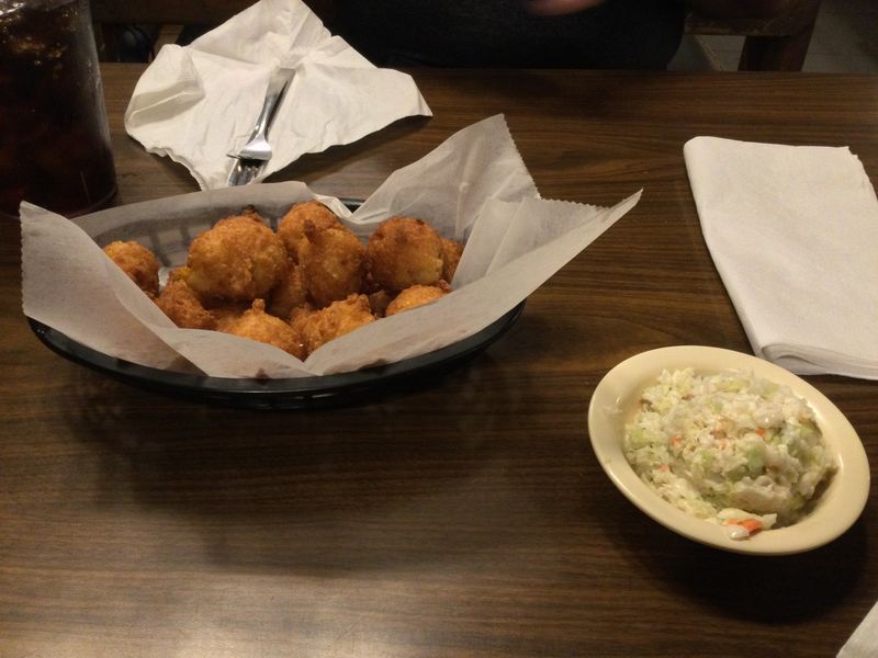 Complimentary Slaw and Hush Puppies