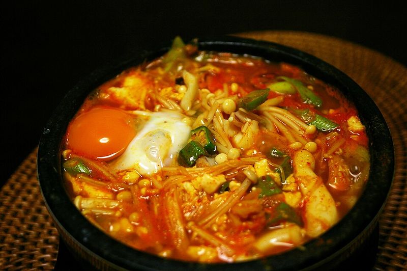 Sundubu jjigae (soft tofu stew)