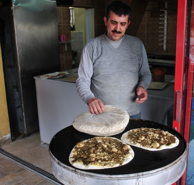 Manakish (za'atar flatbread)