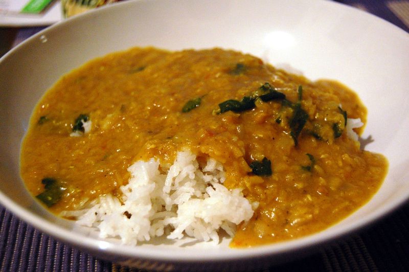 Dal and rice (Indian lentils with rice)