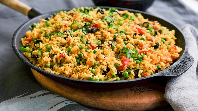 Rice and vegetables