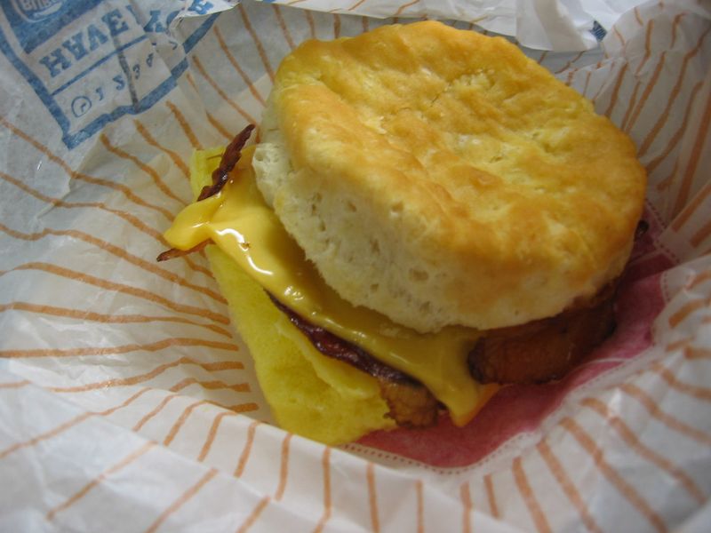 Breakfast biscuit sandwich