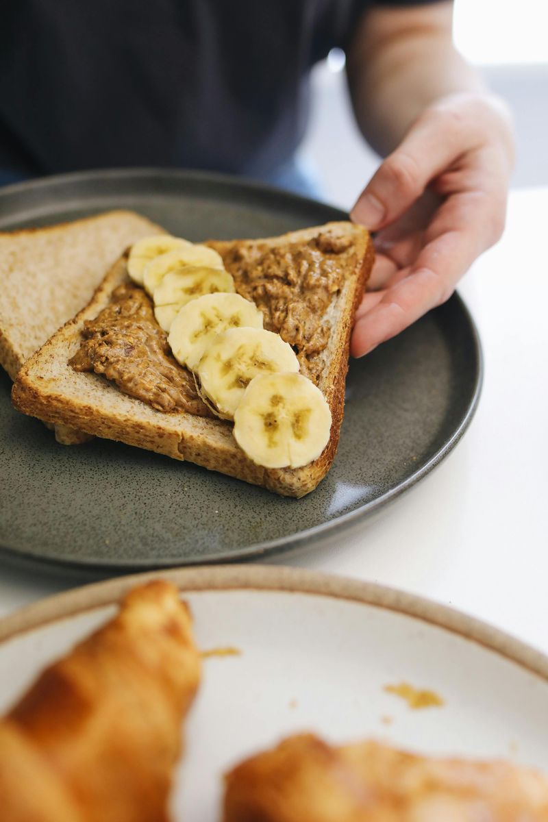 Peanut butter and banana sandwich