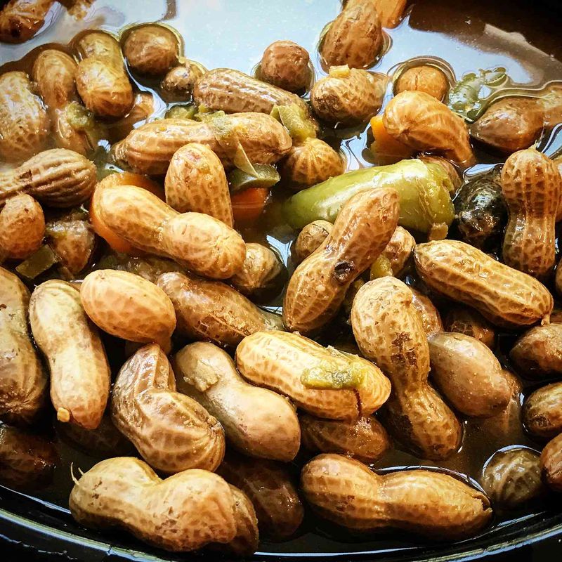 Boiled peanut brine-seasoning blends