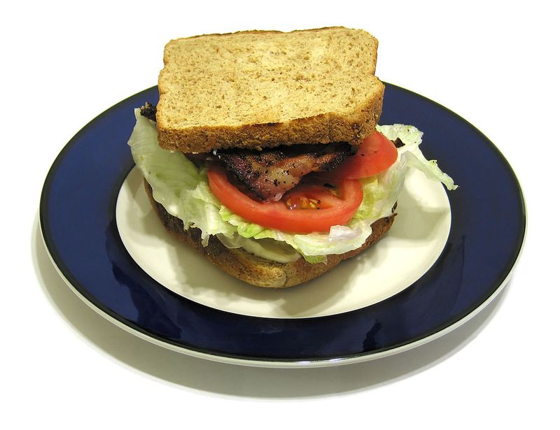 Bacon, lettuce, tomato on toast