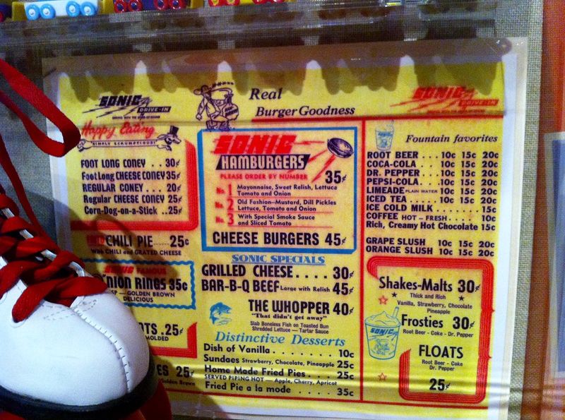 Old menu board