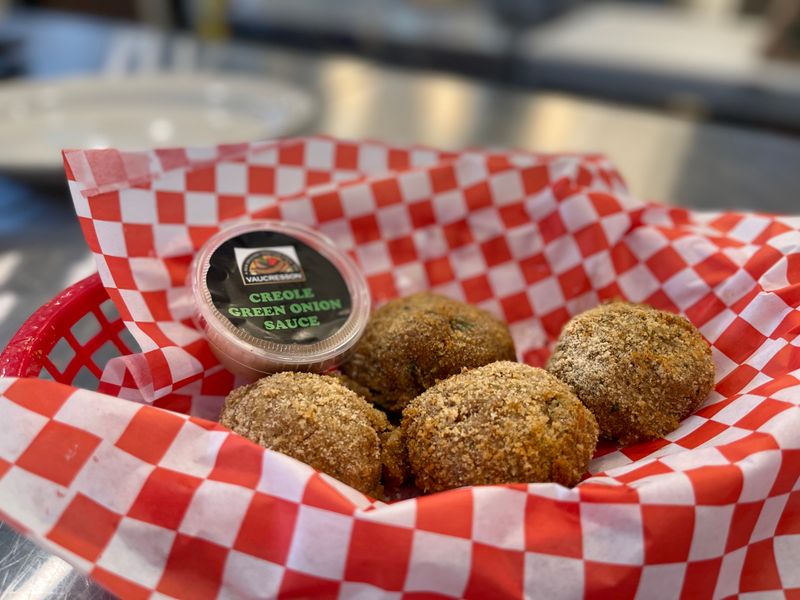 Boudin Balls with Creole Mustard
