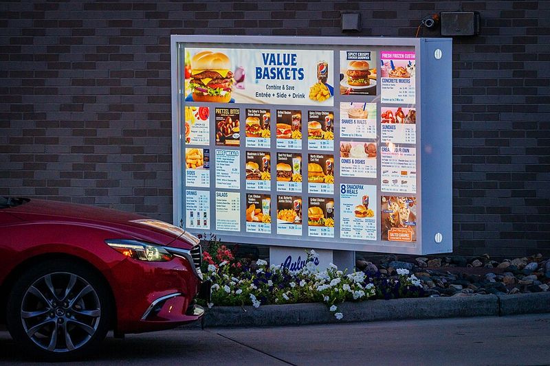 Drive-thru menu board