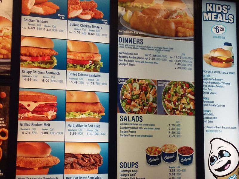 Kids meal price sign