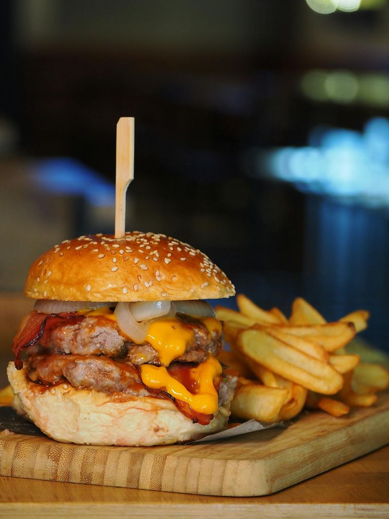 Double Bacon Blaze Burger