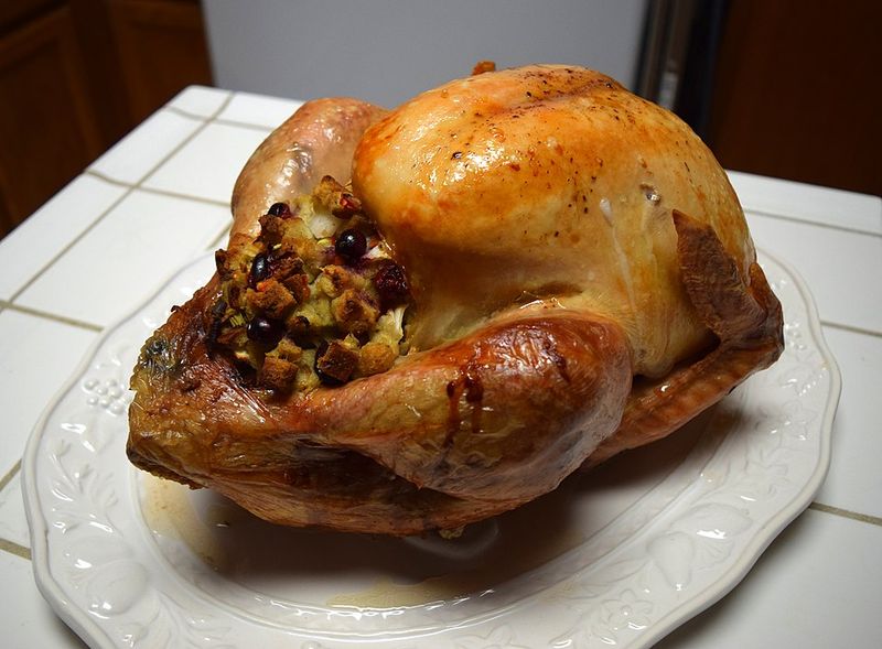 Roast turkey with stuffing