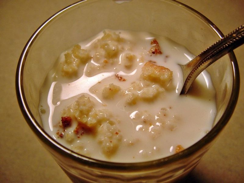 Cornbread in milk