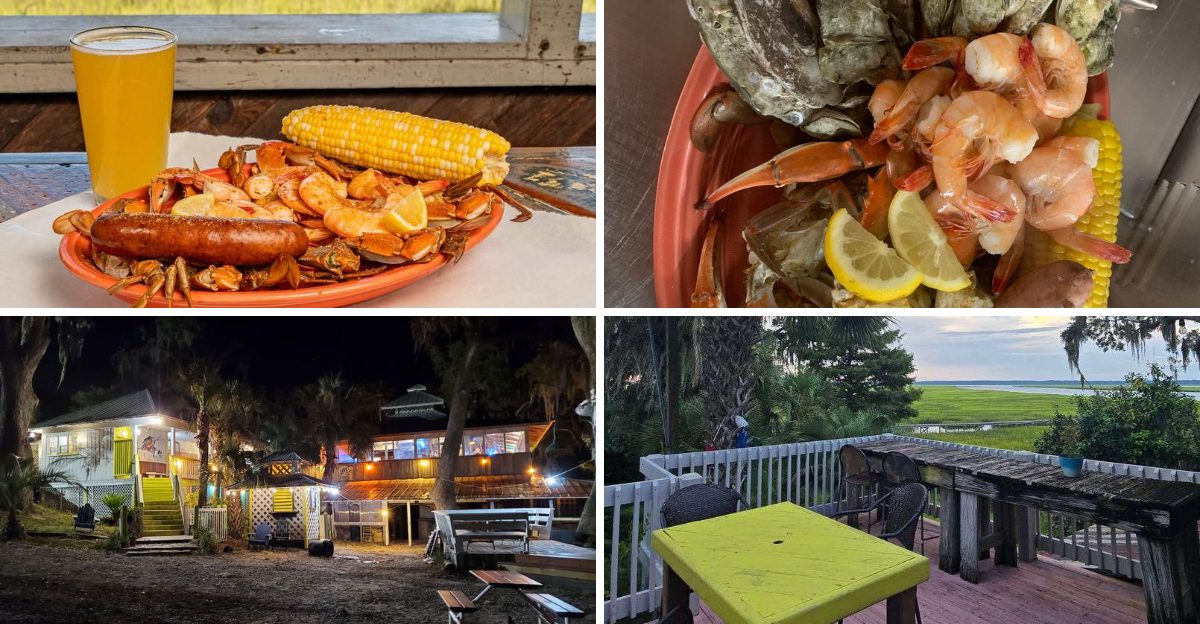 This Georgia Waterfront Seafood Spot Piles Up Steamed Blue Crabs And Wild Shrimp Locals Say Are Worth The Drive